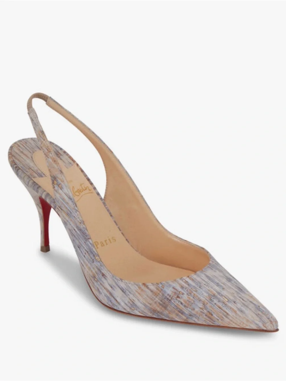 christian louboutin clare naturalle sling backs - Picture 10 of 16